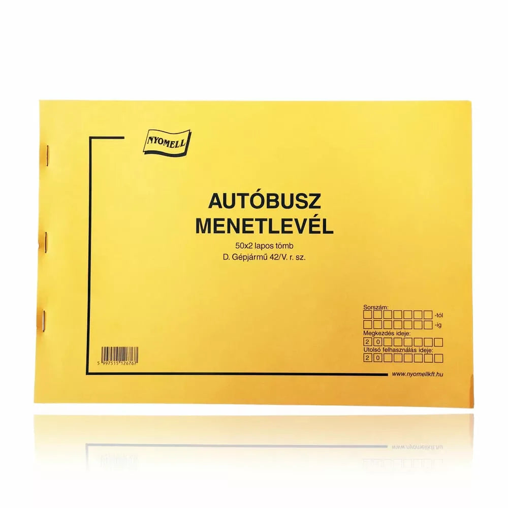 Tlačivo Autobusový denník DGJ42/V 2p
