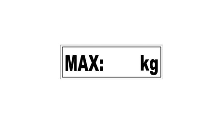 Nálepka MAX......kg
