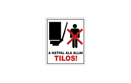 Matrica Zakázané stáť pod zadnou stenou!