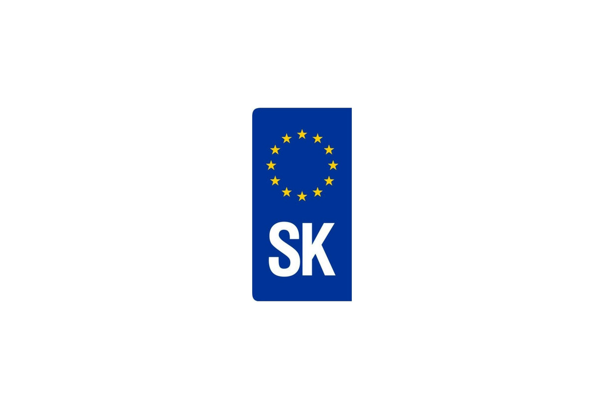 Tabuľka s nálepkou EÚ s hviezdičkou
