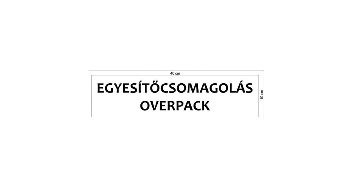 Matrica ADR Prepravný obal / Overpack 40x10cm
