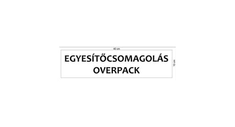 Matrica ADR Prepravný obal / Overpack 40x10cm