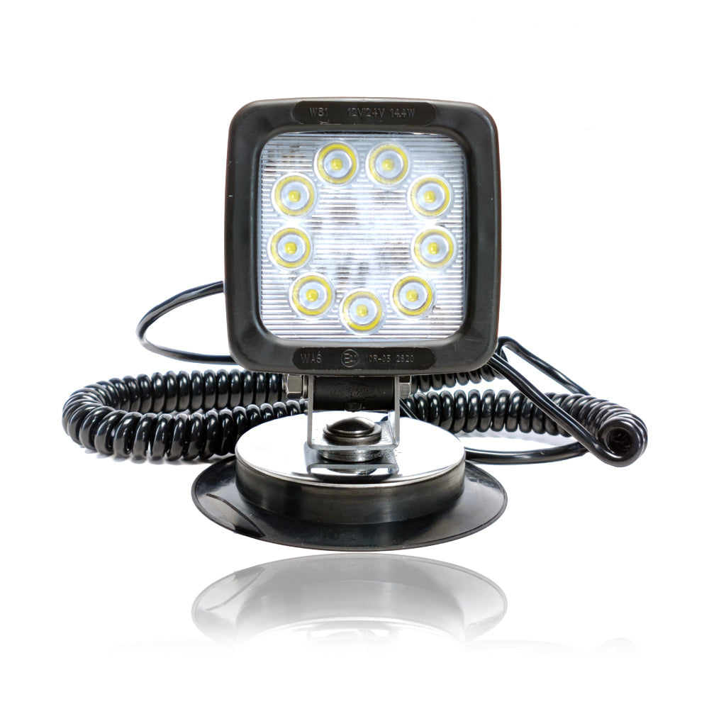 Pracovná lampa LED štvorcová s magnetom a pripojením do autozapaľovača