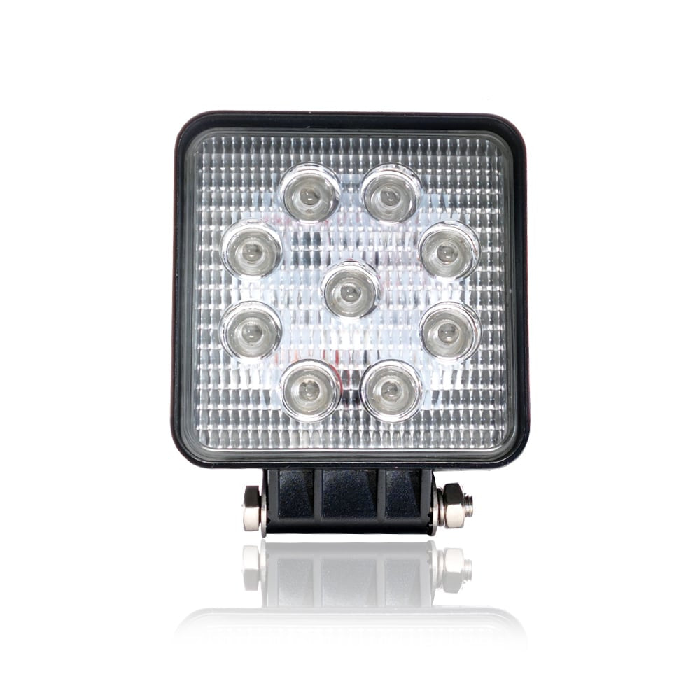 Pracovná lampa LED štvorcové rozptylové 27W 12/24V modrá