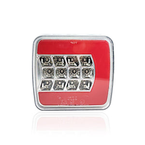 Lampa LED 4-funkčná priehľadná bez hranolu 12/24V