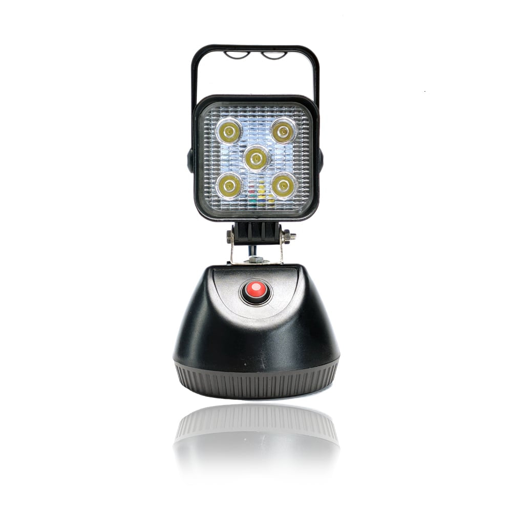 Pracovná lampa LED štvorcová dobíjateľná magnetická 12/24V