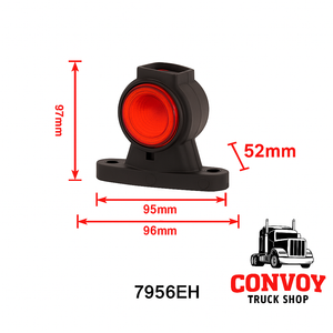 LED obrysové svetlá -  omega gumová lampa s LED, 3 funkciami a mikroprizmatickým difúzorom