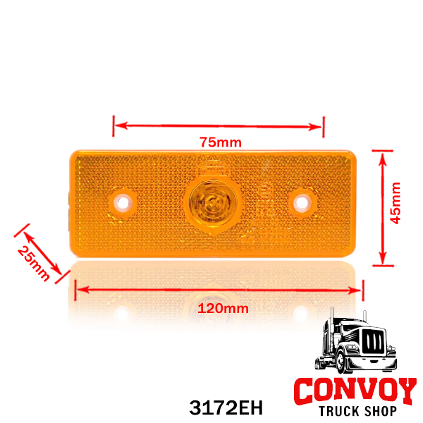Pozičné svetlo s prizmovým dizajnom v žltej farbe a LED technológiou