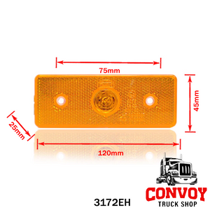 Pozičné svetlo s prizmovým dizajnom v žltej farbe a LED technológiou