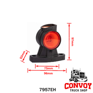 LED obrysové svetlá -  omega gumová lampa s LED, 3 funkciami a mikroprizmatickým difúzorom