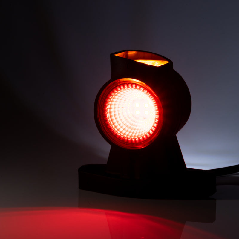 LED obrysové svetlá -  omega gumová lampa s LED, 3 funkciami a mikroprizmatickým difúzorom