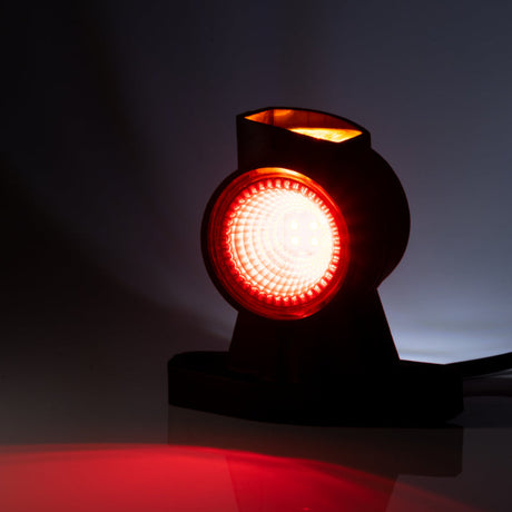 LED obrysové svetlá -  omega gumová lampa s LED, 3 funkciami a mikroprizmatickým difúzorom