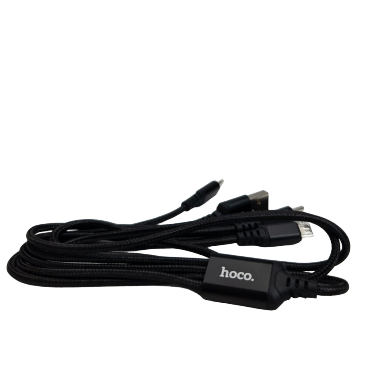 Dátový kábel 4v1 (Lightning/Type-C Micro USB) čierny 1m X76