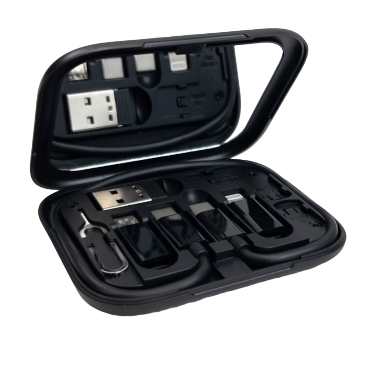 Usb sada nabíjacích adaptérov s úložným držiakovým boxom