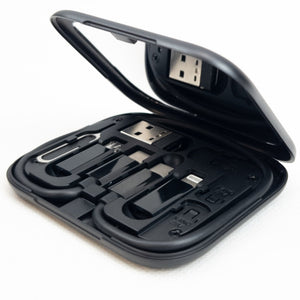 Usb sada nabíjacích adaptérov s úložným držiakovým boxom