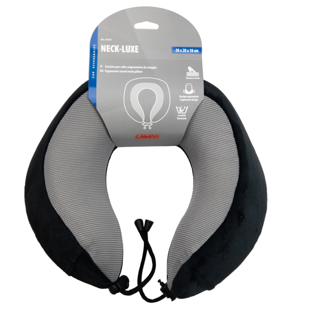 Cestovný vankúšik ergonomický čierno sivý