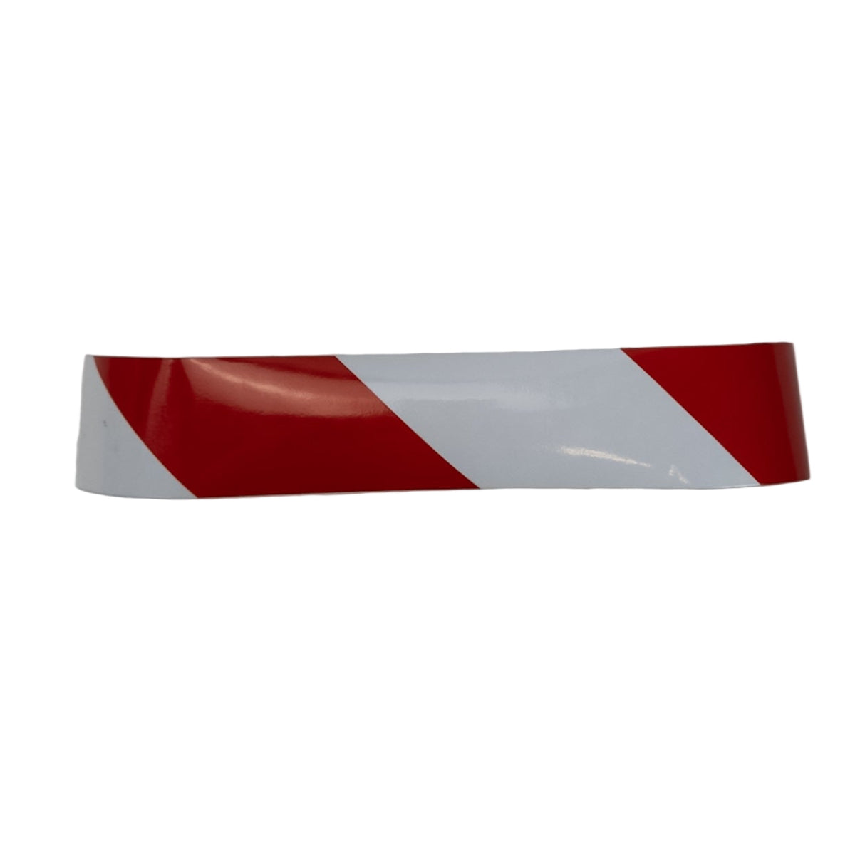 Reflexná páska 5 cm široká červeno-biela pruhovaná