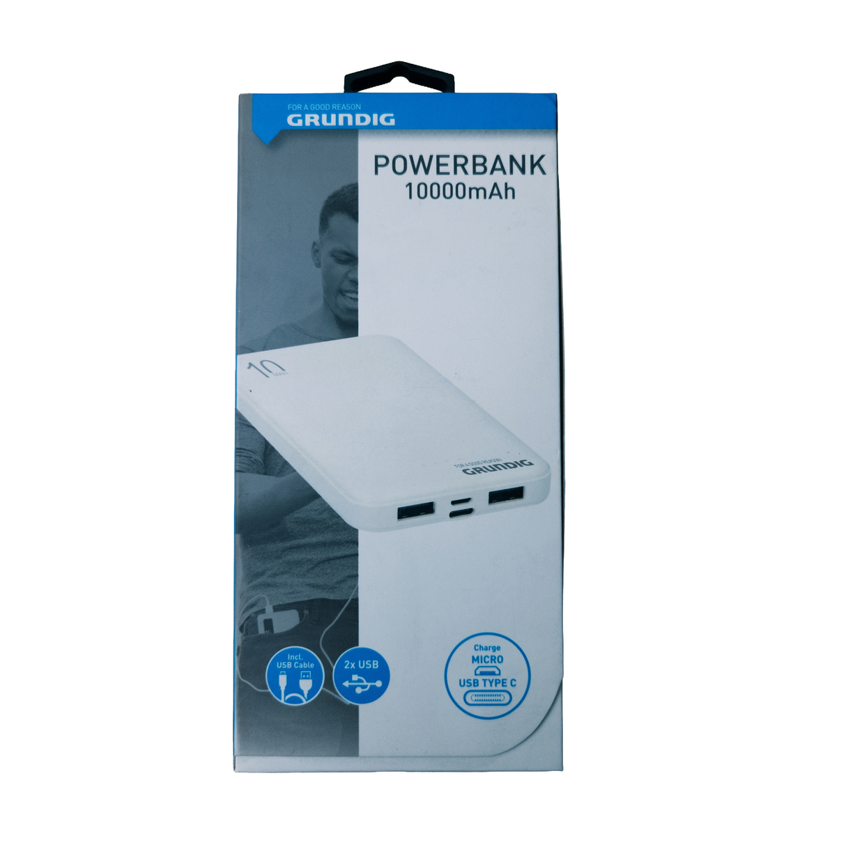 Powerbanka s rýchlonabíjaním k vyhirevacím vestám bielá