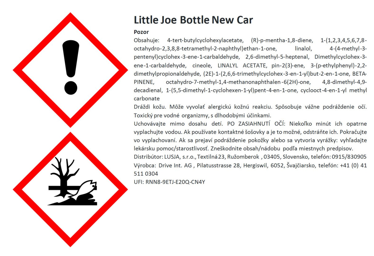 Vôňa do auta panáčik Little Joe Bottle