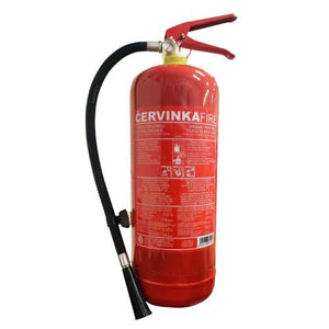 Hasiaci prístroj práškový 6 kg s revíziou (P6 Če2 34A/183B/C)