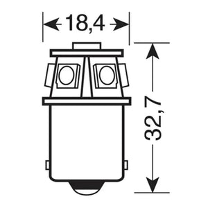 LED autožiarovka R5W oranžová