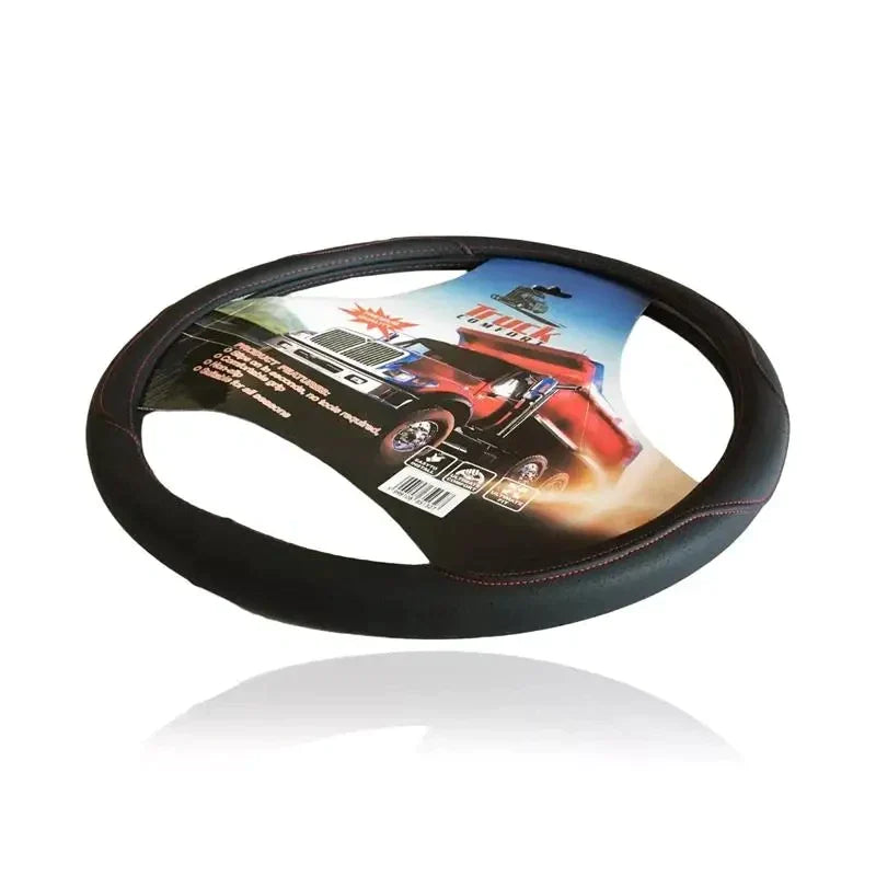 Poťah na volant M eko koža červeno čierna