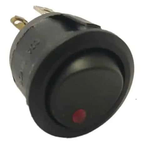Prepínač kolísavý okrúhly s červeným LED 12V