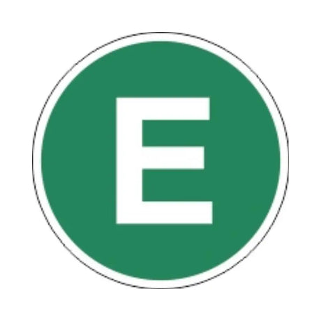 Reflexná samolepka zelená malá E