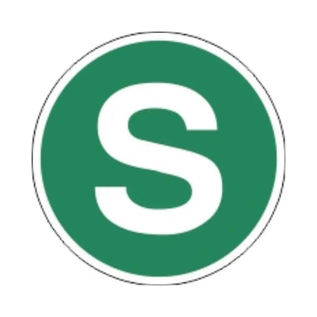 Reflexná samolepka zelená malá S