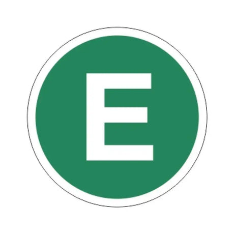 Reflexná samolepka zelená veľká E