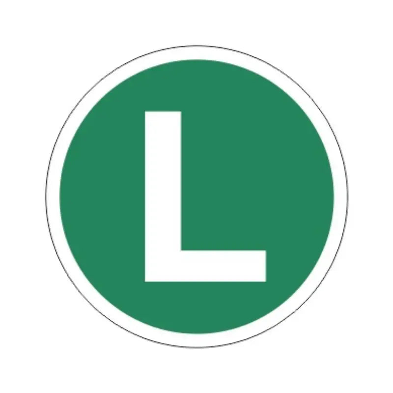 Reflexná samolepka zelená veľká L