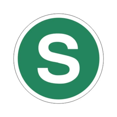 Reflexná samolepka zelená veľká S