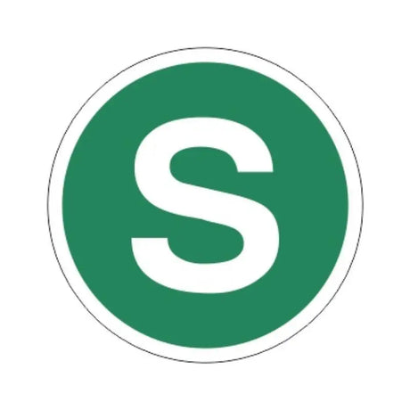 Reflexná samolepka zelená veľká S