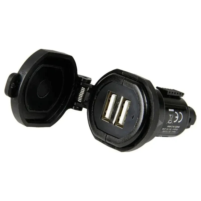 USB nabíjačka do auta biela DIN-Tech